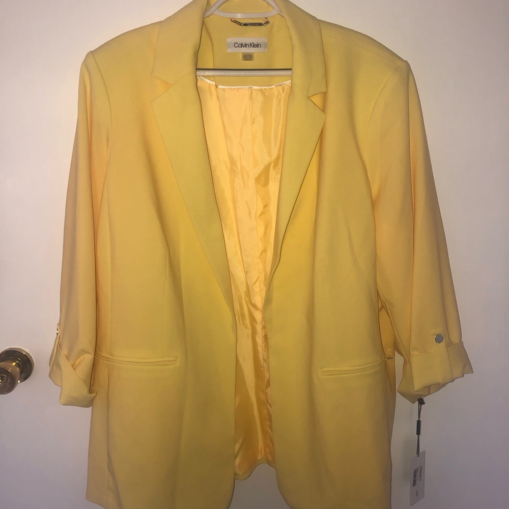 Awesome yellow Calvin Klein Blazer NEW WITH TAGS!!!!